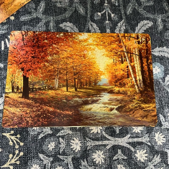 Set of 3 autumn Robert Wood placemats - Picture 4 of 8